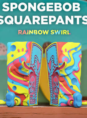 Mighty Jaxx SPONGEBOB彩虹漩涡海绵宝宝 潮玩摆件 15cm