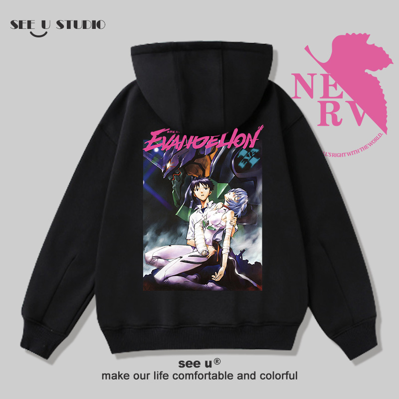 加绒EVA碇真嗣绫波丽连帽卫衣