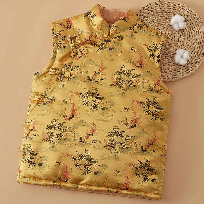 国风棉花马甲新中式夹棉加厚马夹高端女斜襟盘扣新款外搭唐装上衣,女装/女士精品,马夹,淘宝优惠券,粉丝福利购,淘宝优惠卷