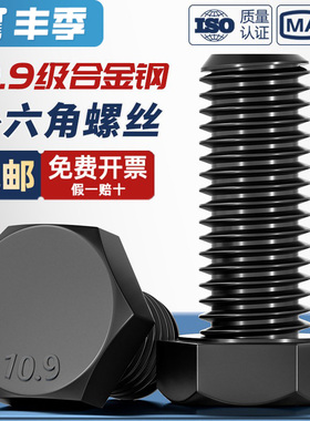 M52M64 10.9级外六角螺丝高强度螺栓加长螺杆*150*160*180-300mm