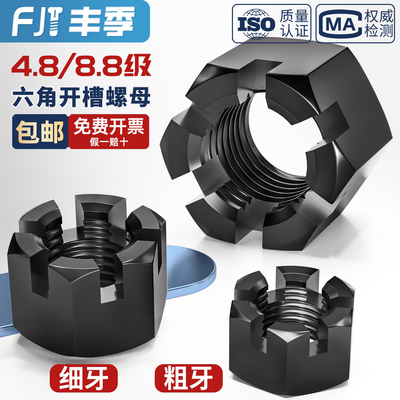 GB58粗牙/细牙开槽螺母