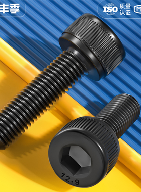 12.9级细牙内六角螺丝螺栓MM6M8M10M12M14M16M20*0.75*1*1.25*1.5