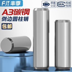 A3碳鋼圓柱銷定位銷固定銷釘實心銷子Φ2M3M4φ5M6M8 gb119 M20mm
