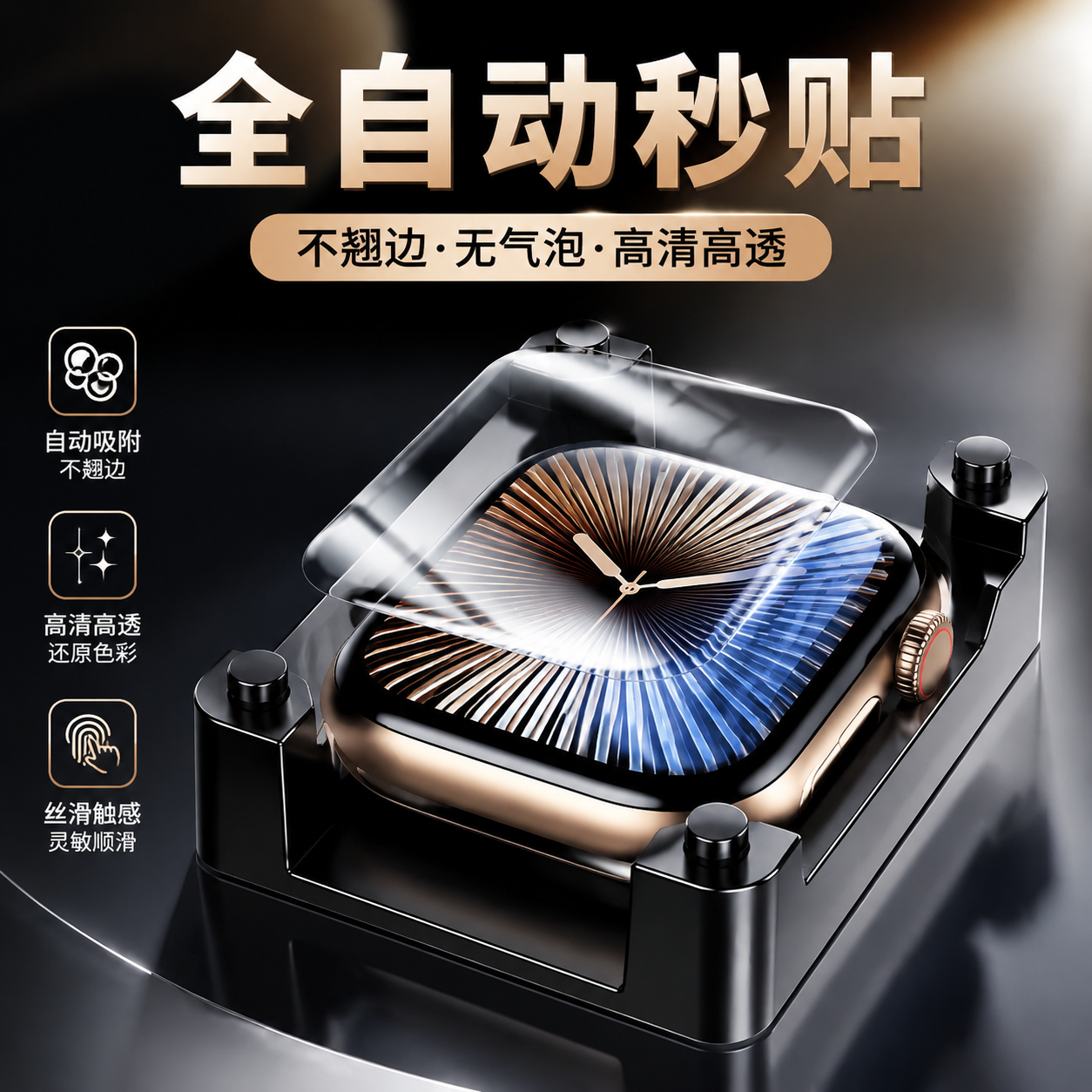 适用苹果watchS11保护膜高清透S10无尘仓S9/8手表膜uitra3/2软膜