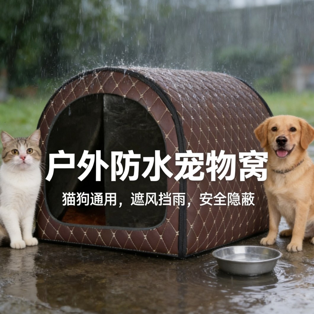 户外防水宠物窝猫狗通用防雨可拆洗可折叠易收纳全包围大空间大型