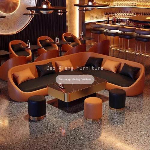 包厢Ktv吧清吧沙发咖啡厅甲板奶茶店双人沙发商务座定制