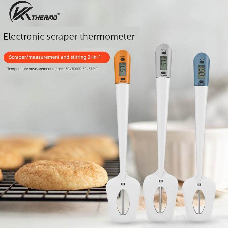 电子硅胶刮刀温度计家用厨房食品糖果糖浆烘焙混合面糊巧克力