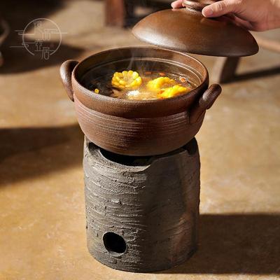 家用老式无釉陶土砂锅炖锅瓦斯炉煲汤耐高温大号炖肉煮粥锅打边炉