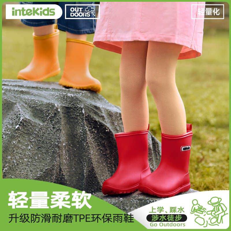 儿童雨鞋女孩幼儿园防水防滑男童轻便女童水鞋小学生耐磨胶鞋雨靴