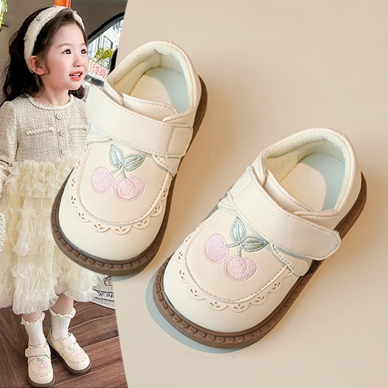 女童软底豆豆鞋2026年新款春秋季防滑公主小皮鞋儿童百搭刺绣单鞋,童鞋/婴儿鞋/亲子鞋,皮鞋,淘宝优惠券,粉丝福利购,淘宝优惠卷