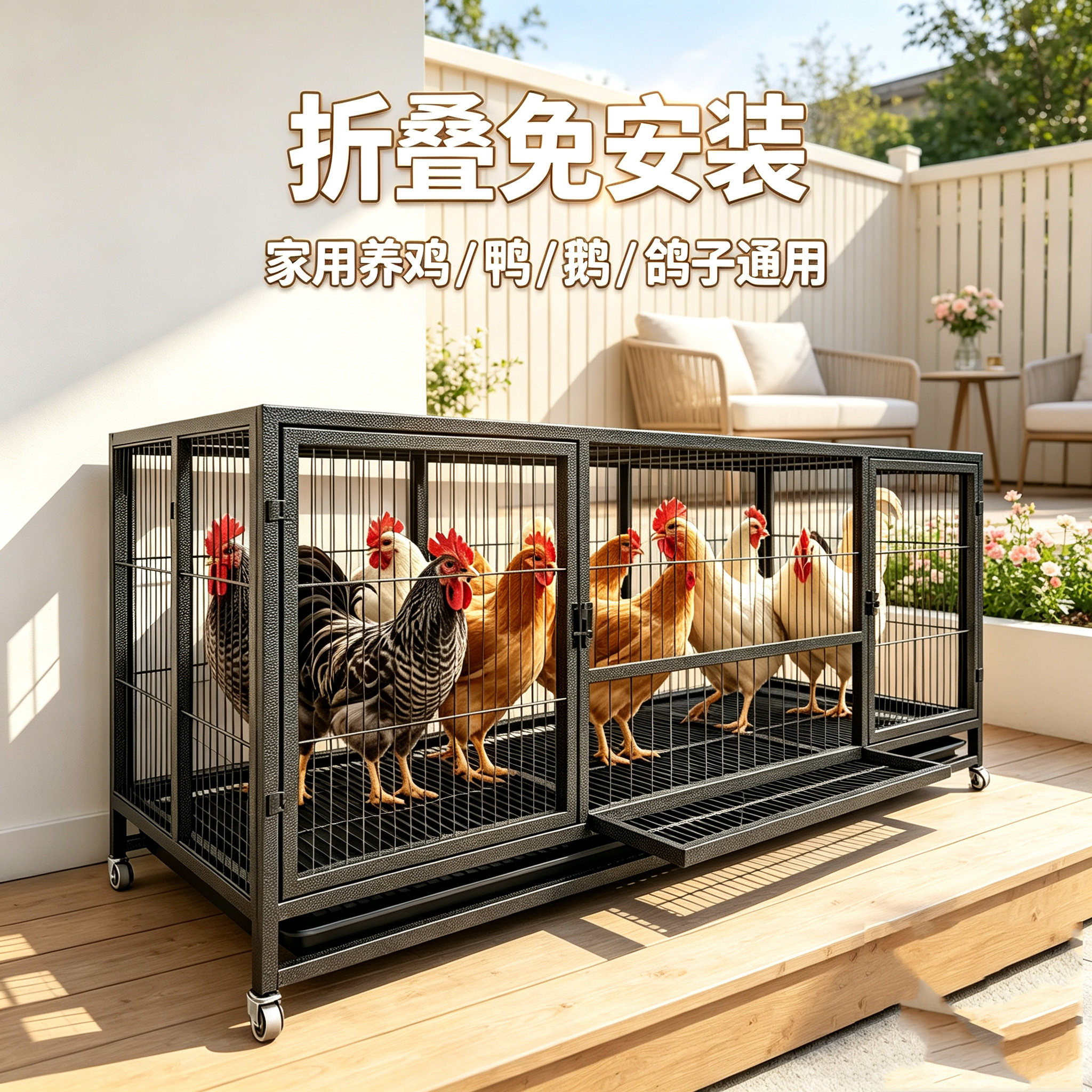 可折叠家用室内外超大鸡笼子养殖