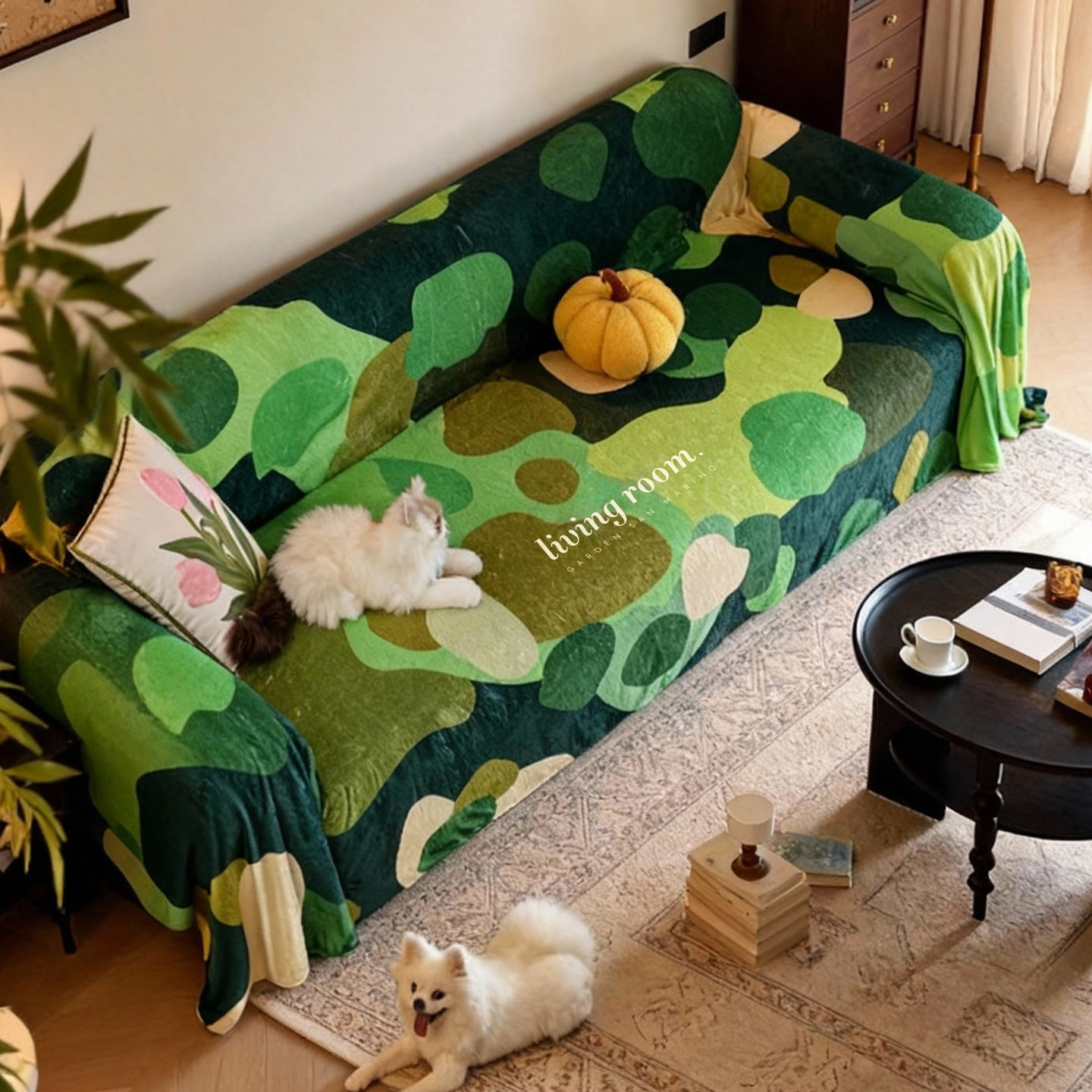 毛绒沙发盖布森系轻奢高级感毯子真皮沙发垫冬加厚防滑新款沙发巾