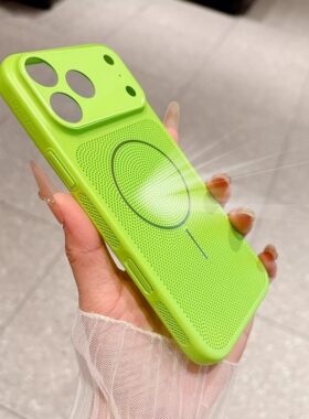 AI相机按键适用苹果17promax壳新款iPhone16秒变17超薄网孔15散热透气孔14pro镜头膜13全包防摔12男女硬