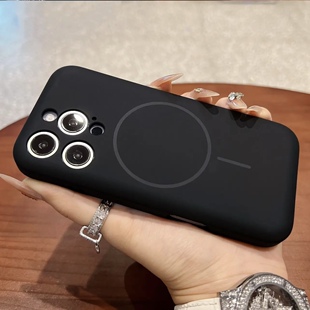小红书肥皂爆款液态纯色适用苹果16promax磁吸手机壳iphone15镜头持平14保护套13全包防摔pro网红高级11软壳