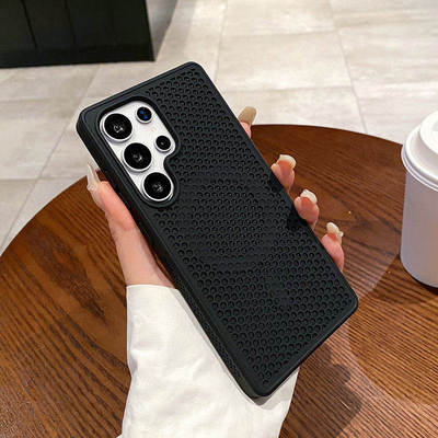 蜂窝散热磁吸全包防摔手机壳