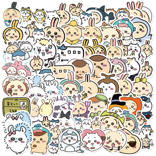 103张吉伊卡哇贴纸卡通可爱高颜值装饰手机壳笔记本电脑防水贴画