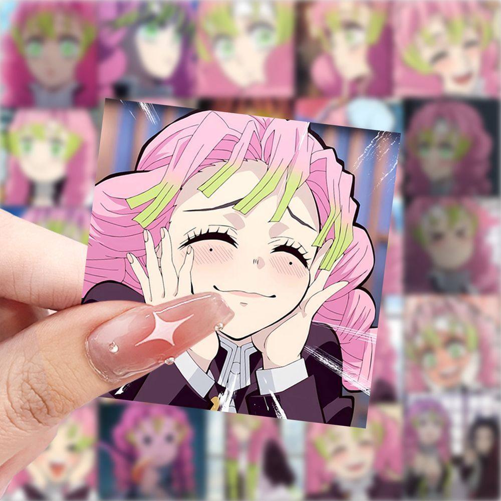 177张甘露寺蜜璃头像贴纸卡通可爱周边人物贴纸手机手账装饰贴画