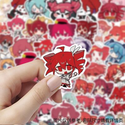 爆款重音teto贴纸可爱卡通人物装饰手机水杯笔记本行李箱防水贴画