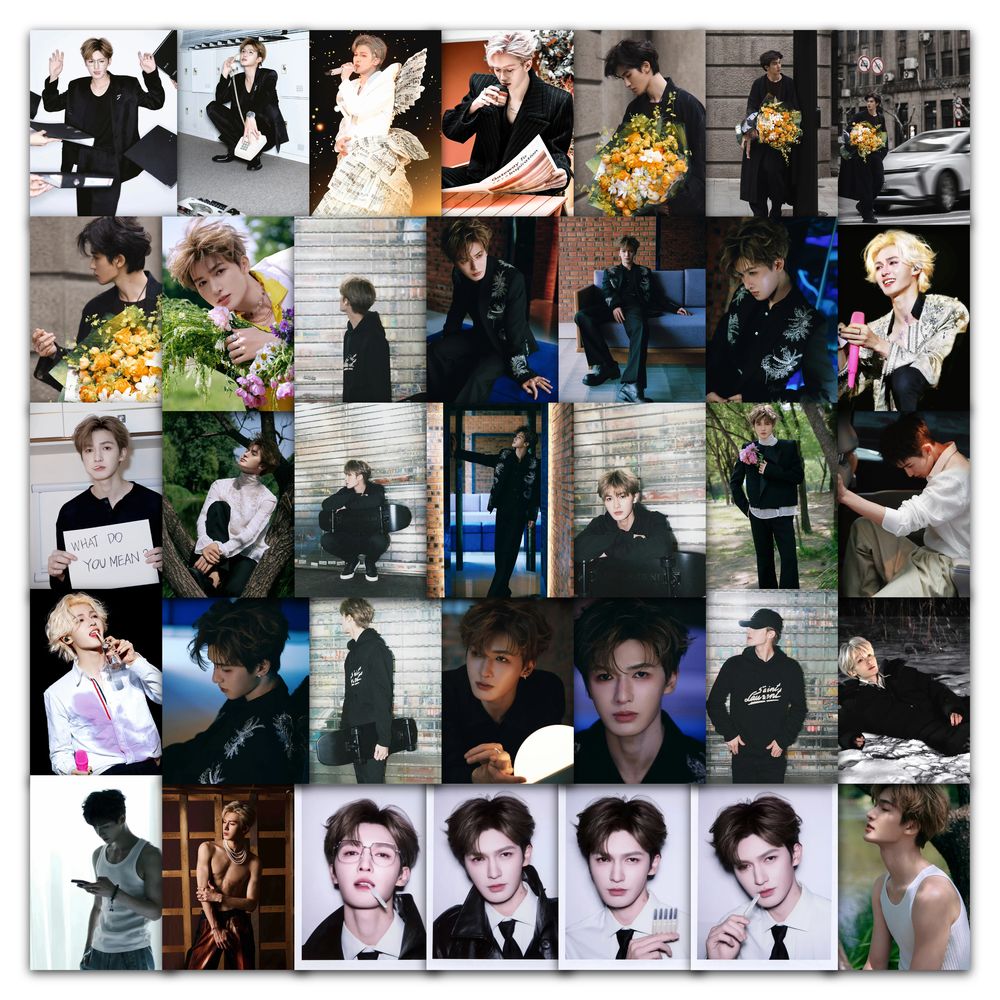 63张朱正延贴纸高颜值明星周边ins高清图片装饰行李箱防水不留胶