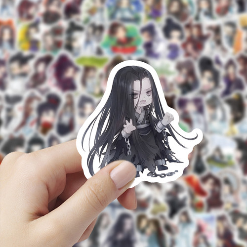 103张魔道祖师贴纸动漫卡通人物周边装饰手机壳平板电脑防水贴画