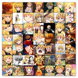 118张善逸头像贴纸鬼灭之刃雷之呼吸动漫周边装饰手机壳防水贴画