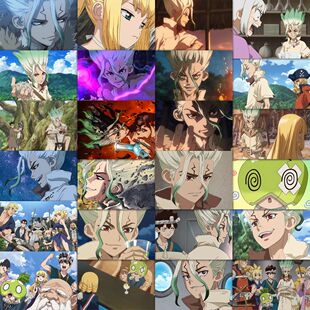 63张石纪元贴纸壁纸高颜值合集卡通动漫装饰手机壳笔记本防水贴画