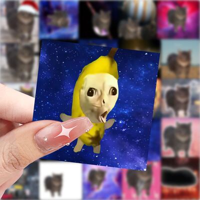 118张oiiai搞怪猫猫表情包贴纸趣味沙雕搞笑贴画行李箱笔记本贴纸