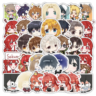 80张龙族卡塞尔之门贴纸Q版卡通游戏周边装饰手账行李箱防水贴画