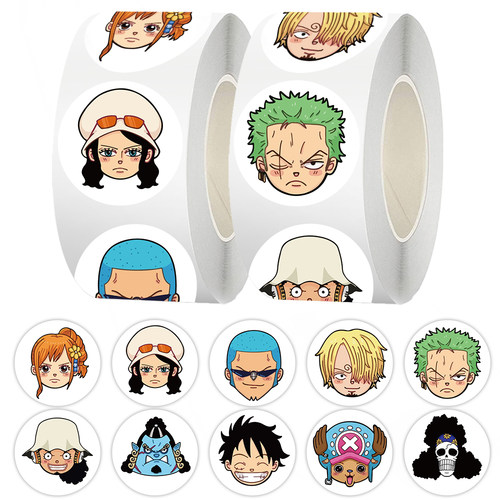 1000贴海贼王卷卷贴路飞乔巴布鲁克索隆动漫周边装饰水杯防水贴画