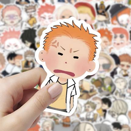 60张19天Q版贴纸可爱卡通装饰手机壳笔记本电脑防水贴画封口贴diy