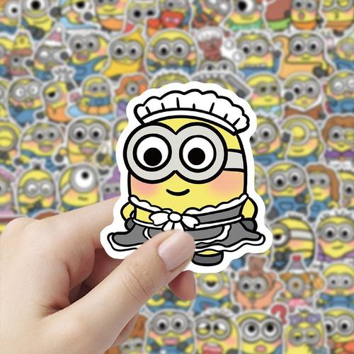 202张小卡通人物贴纸卡通可爱黄豆人diy手账素材贴纸装饰桌面墙面