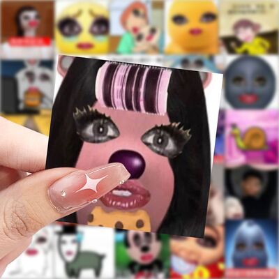 gaga搞笑表情包贴纸网红抽象沙雕头像创意贴画diy手账笔记本装饰