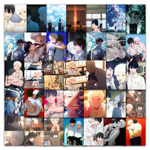 63张光逝去的夏天贴纸ins二次元卡通动漫人物装饰手机壳防水贴画