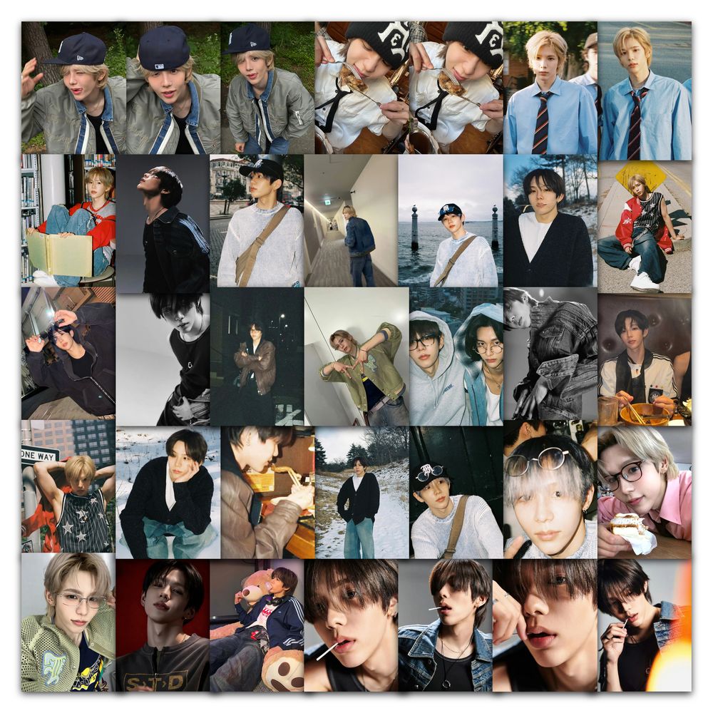 63张rllze成员贴纸高颜值明星合集ins高清照片装饰行李箱防水贴画