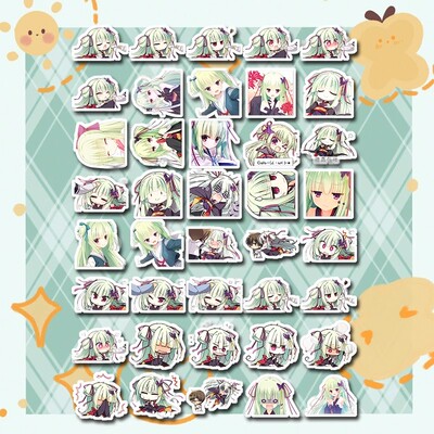 40款丛雨表情包贴纸 二次元千恋万花 atri贴纸 游戏卡通手账素材