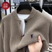 奥莱品牌折扣 羊绒衫 保罗羊毛开衫 男新款 冬季 休闲针织开衫 外套