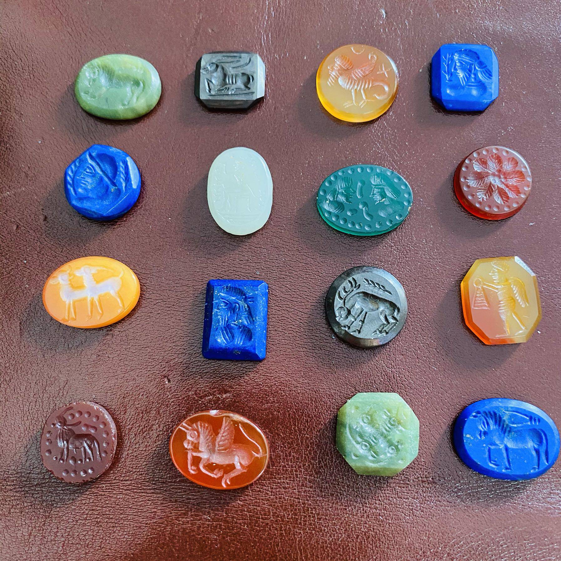 高订萨珊印章印珠戒面