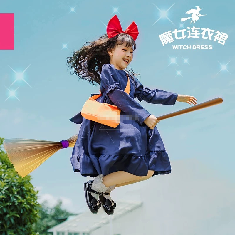 亲子服魔女宅急便动漫COS连衣裙
