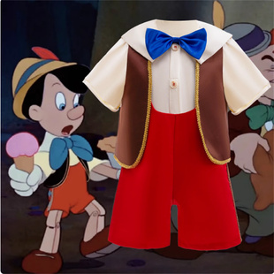 木偶奇遇记匹诺曹套装男童角色扮演cos服五件套礼服舞台表演服装