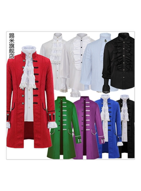 欧洲中世纪服装复古衬衫蒸汽朋克服套装男士制服英美绅士服舞台服