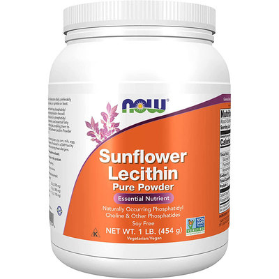 美国直邮 Now/诺奥 Sunflower Lecithin 向日葵卵磷脂粉冲剂 454g