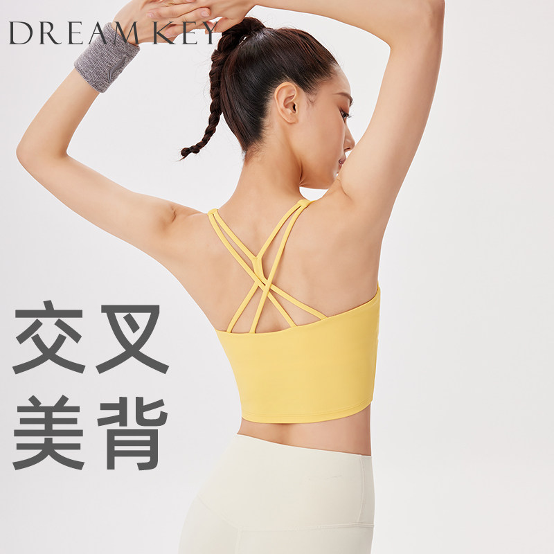 DK运动内衣女美背中高强度固定杯文胸防震跑步防下垂收副乳背心