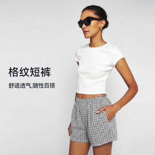 美式休闲短裤运动短裤女款跑步健身短裤外穿瑜伽裤夏季户外