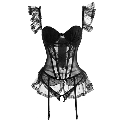 情趣内衣小胸聚拢大码衣服女开裆免脱激情套装蕾丝qqny睡衣高级感