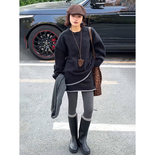 2025新款 法式 子女秋冬季 洋装 大衣内搭高级一整套 慵懒风毛衣套装