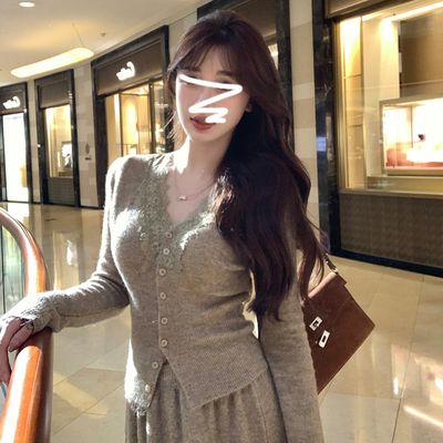 深冬针织连衣裙子女秋冬