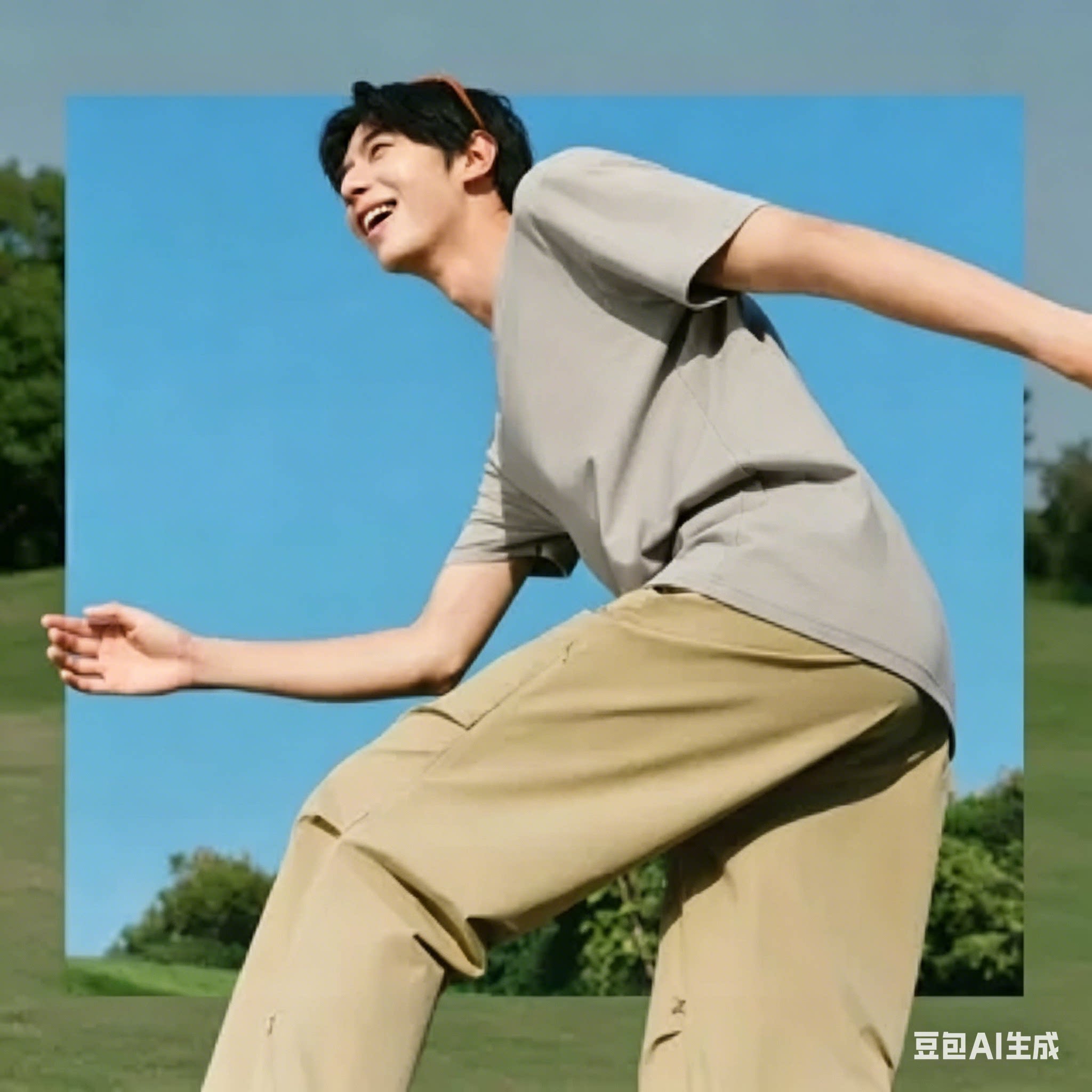 蕉下男士透气T恤户外圆领速干云柔棉质0闷感春夏休闲运动短袖上衣