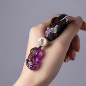 朴房紫水晶貔貅汽车钥匙扣挂件财源平安水晶手机链挂绳短款 吊坠