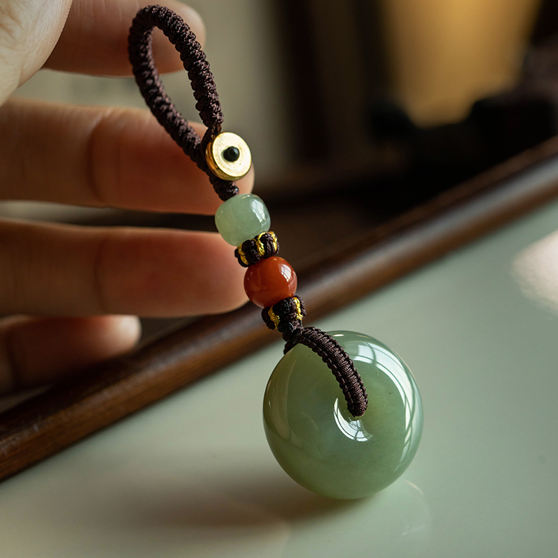 天然和田玉平安扣要说挂件