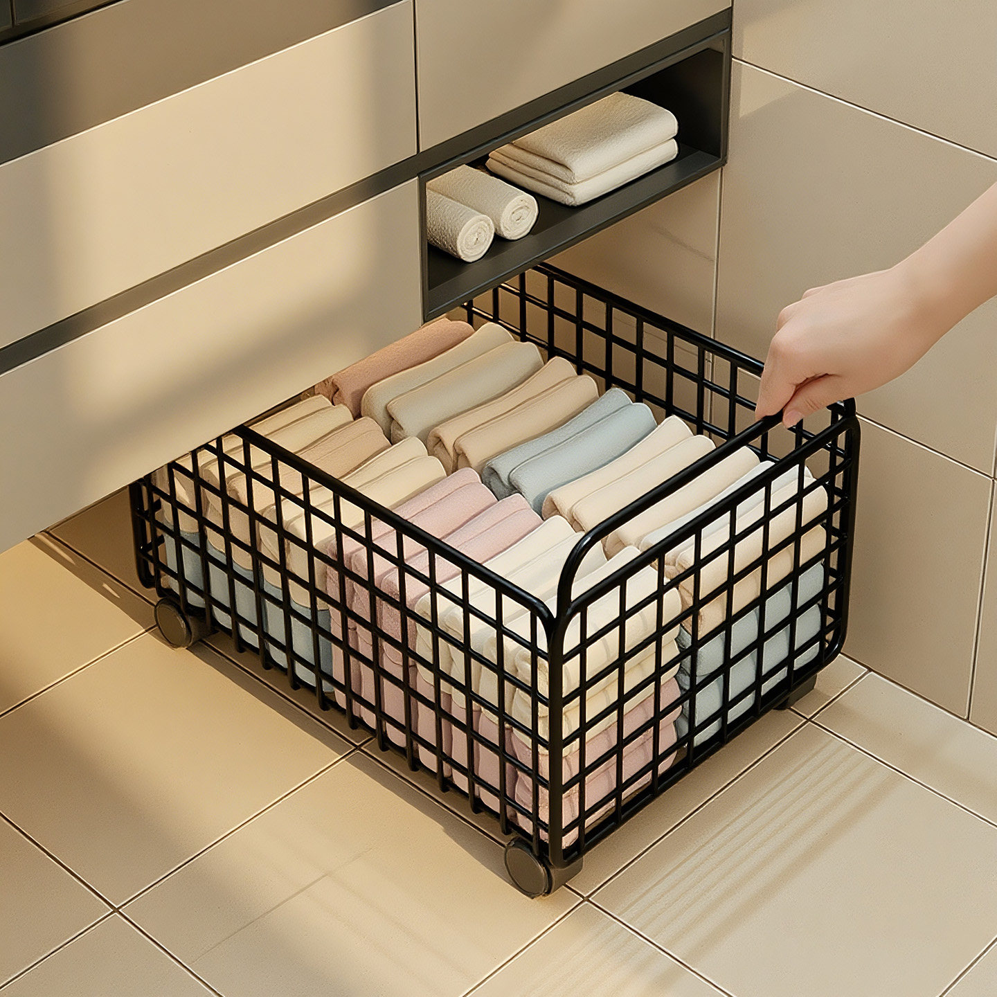 脏衣服收纳筐带轮移动大容量柜下脏衣篮脏衣篓家用洗漱台下置物架,收纳整理,整理架/置物架/收纳架,淘宝优惠券,粉丝福利购,淘宝优惠卷